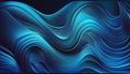 Abstract blue wavy background. 3d rendering, 3d illustration Royalty Free Stock Photo