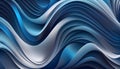 Abstract blue wavy background. 3d rendering, 3d illustration Royalty Free Stock Photo