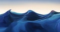 Abstract blue wavy line ocean background. illustration web design graphics Royalty Free Stock Photo