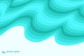 Abstract blue wavy sea pattern design decoration background.  illustration vector eps10 Royalty Free Stock Photo