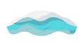 Abstract Blue Wavy Shape Water Element, vector design Generative AI Royalty Free Stock Photo