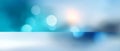 Abstract blue and white blurred background with bokeh light effects and soft gradient for modern design and digital projects Royalty Free Stock Photo
