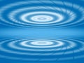 Abstract blue white concentric circles