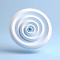 Abstract Blue and White Concentric Circles with Eye Royalty Free Stock Photo