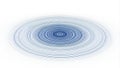 Abstract Blue and White Concentric Circles Ripple Effect on a White Background Royalty Free Stock Photo