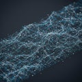Abstract Blue and White Data Network Visualization Royalty Free Stock Photo