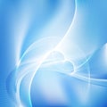 Abstract Blue and White Flowing Lines Background