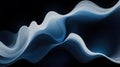 Abstract Blue and White Flowing Waves Royalty Free Stock Photo