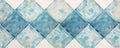 Abstract blue and white geometric tile pattern Royalty Free Stock Photo