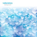 Abstract blue-white laboratory background.