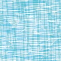 Abstract blue and white painterly canvas or water effect texture. Seamless vector grid pattern with transparent shapes