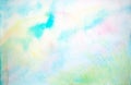 Abstract blue white sky sea ocean wave color art watercolor painting background illustration design Royalty Free Stock Photo