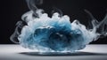 Abstract blue and white smoke on a white surface Royalty Free Stock Photo