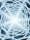 Abstract Blue and White Swirling Tunnel of Binary Code and Light Streaks image photo Royalty Free Stock Photo