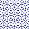 Abstract blue and white Thai pattern