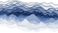 Abstract Blue and White Wavy Layers Background Design Royalty Free Stock Photo