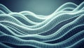 Abstract blue wireframe wave grid flowing across a dark background image photo Royalty Free Stock Photo