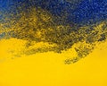 Abstract blue and yellow background. Bright background for your design Royalty Free Stock Photo