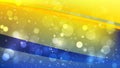 Abstract Blue and Yellow Blurry Lights Background Vector Royalty Free Stock Photo