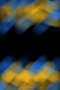 Abstract blue and yellow brush strokes, drops, splashes of paint Royalty Free Stock Photo