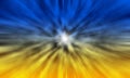 Abstract blue and yellow color fast zoom speed motion background Royalty Free Stock Photo