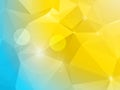 Abstract blue and yellow polygon mosaic background