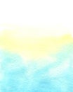 Abstract blue and yellow watercolor background Royalty Free Stock Photo