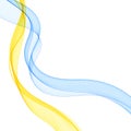 Abstract blue and yellow wave. Decorative element. Eps 10 Royalty Free Stock Photo