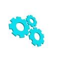 Abstract bluer gear symbol design