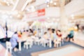 Abstract blur background crowd people in shopping mall for background, Vintage toned Royalty Free Stock Photo