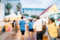 Abstract blur background crowd people in shopping mall for background, Vintage toned Royalty Free Stock Photo