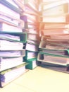 Abstract blur background of file stack at office Royalty Free Stock Photo