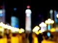 Abstract blur background of Jiefangbei Pedestrian Street at night in Chongqing, China