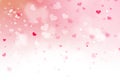 Abstract blur background. pink pastel heart love bokeh valentine`s day happy concept; white sparkling rays group soft focus lens Royalty Free Stock Photo