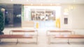 Abstract blur background of retail business shop, store. Defocused bokeh of Interior inside mall market building, indoor