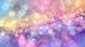 Abstract blur bokeh banner background. Rainbow colors, pastel purple, blue, gold yellow Royalty Free Stock Photo