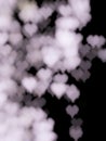Abstract blur bokeh with heart shape in black and white for background.  romantic background creative concept Royalty Free Stock Photo