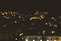 Abstract blur bokeh in night city background. Royalty Free Stock Photo