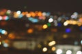 Abstract blur bokeh in night city background. Royalty Free Stock Photo