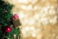 Abstract blur Christmas Tree bokeh background. Royalty Free Stock Photo