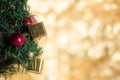 Abstract blur Christmas Tree bokeh background. Royalty Free Stock Photo