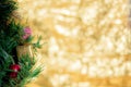 Abstract blur Christmas Tree bokeh background Royalty Free Stock Photo