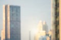 Abstract blur city estate building in morning view background. Cityscape skyline from top office window view. Blurred shine bokeh Royalty Free Stock Photo