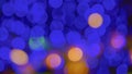 Abstract blur city rush or night club blue green yellow purple light background. Royalty Free Stock Photo