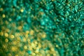 Abstract blur with a green crumpled foil texture for background. Artistic colorful bokeh. Royalty Free Stock Photo