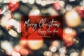 Abstract blur decoration ball and light string on christmas tree with bokeh light background.winter holiday seasonal Royalty Free Stock Photo