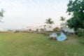 Abstract blur camping yard on beach for background Royalty Free Stock Photo