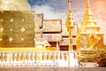Abstract blur and defocused golden temple