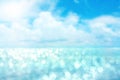 Abstract blur light on the sea and ocean background for summer Royalty Free Stock Photo