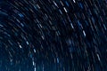 Abstract blur of Light trals star orbit on sky, for background